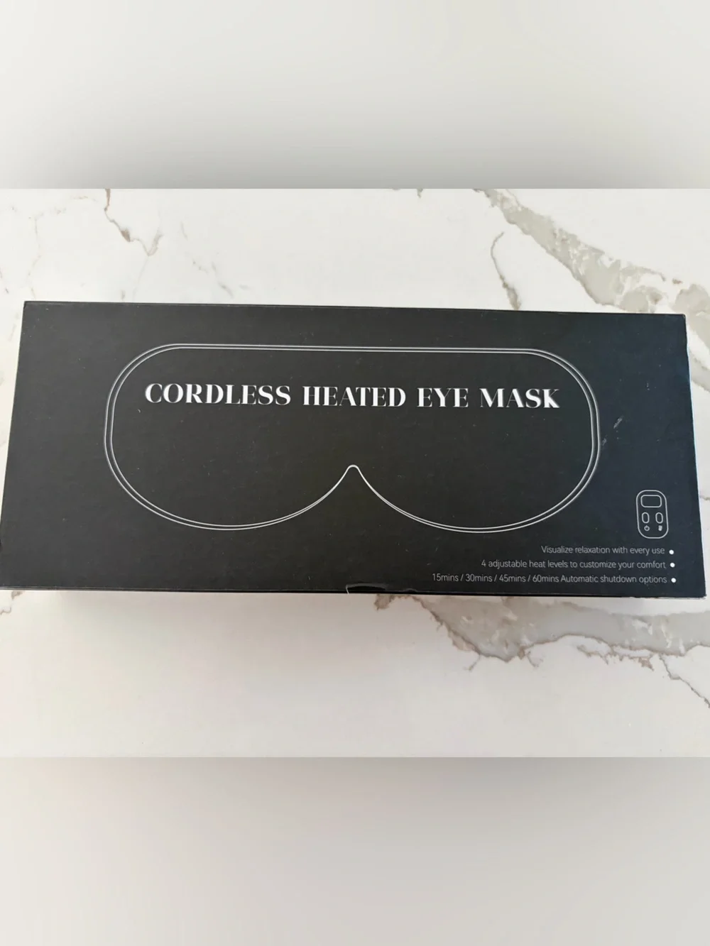 Cordless Heated Eye Mask in Black - Soothing Warmth for Eyes